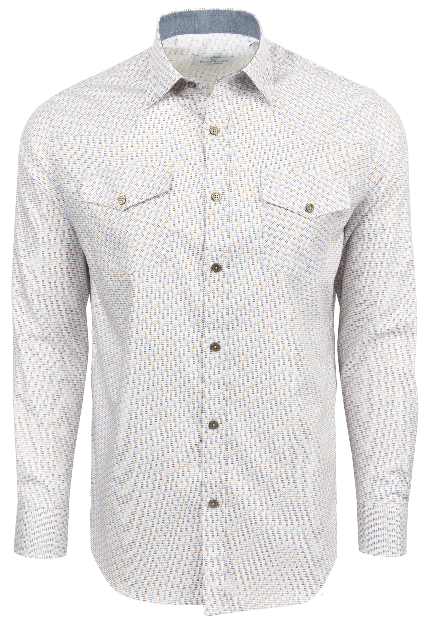 Pinto Ranch YY Collection Button-Front Shirt - Oat