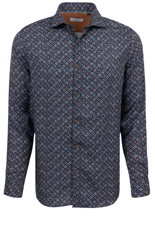 Pinto Ranch YY Collection Button-Front Shirt - Brown Multi