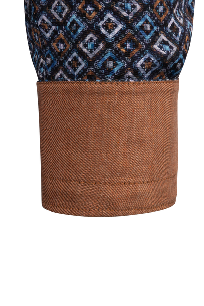 Pinto Ranch YY Collection Button-Front Shirt - Brown Multi