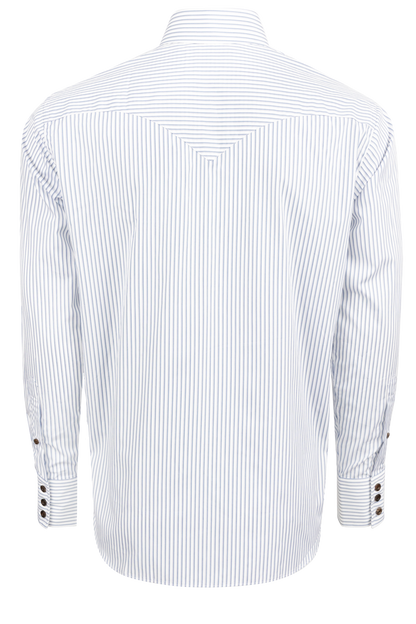 Lyle Lovett for Hamilton Snap Front Shirt - Striped White