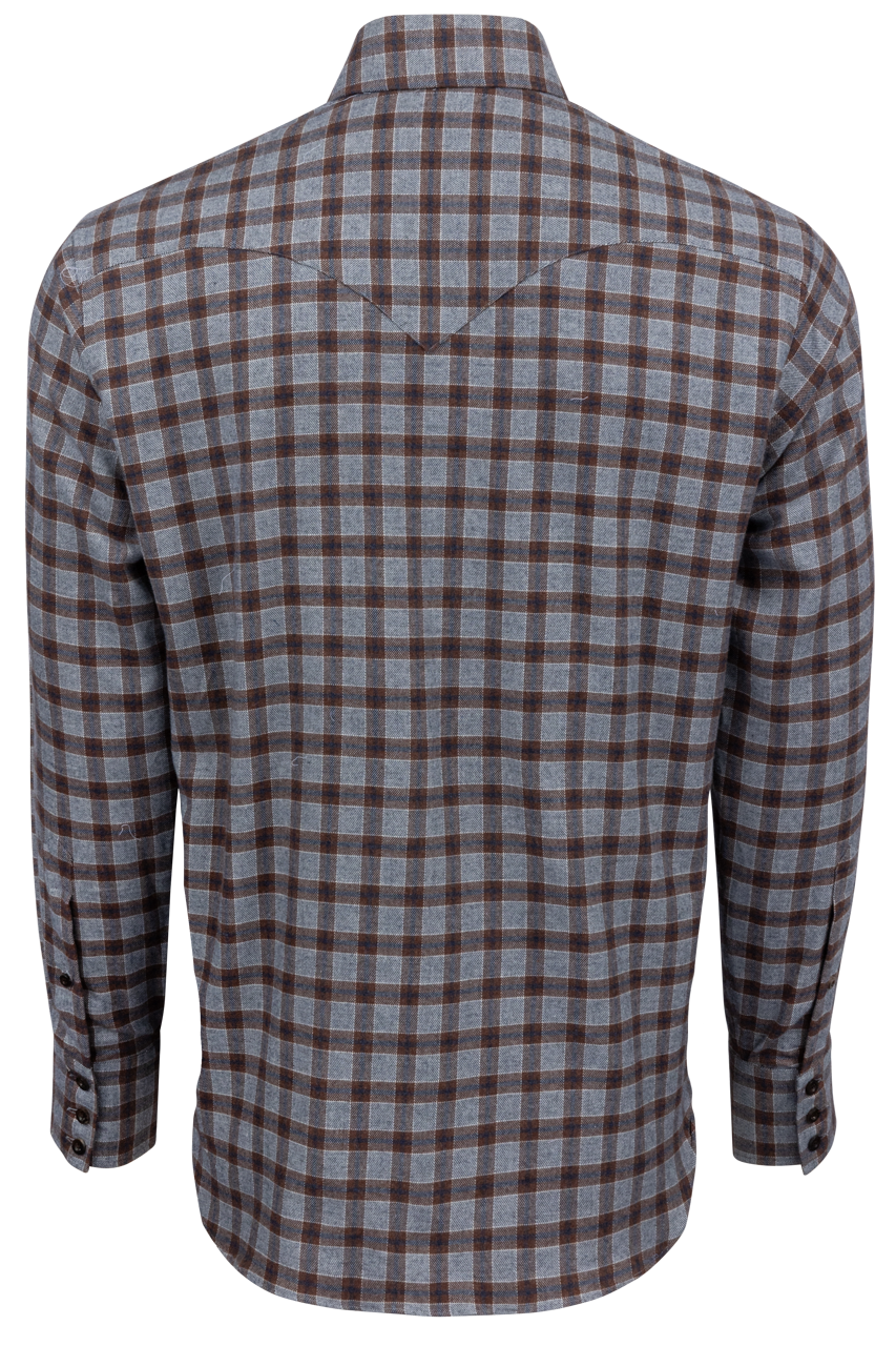 Lyle Lovett for Hamilton Snap Front Shirt - Brown and Navy