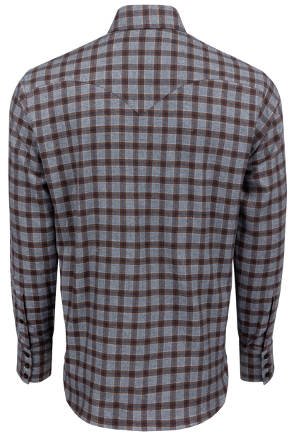 Lyle Lovett for Hamilton Snap Front Shirt - Brown and Navy