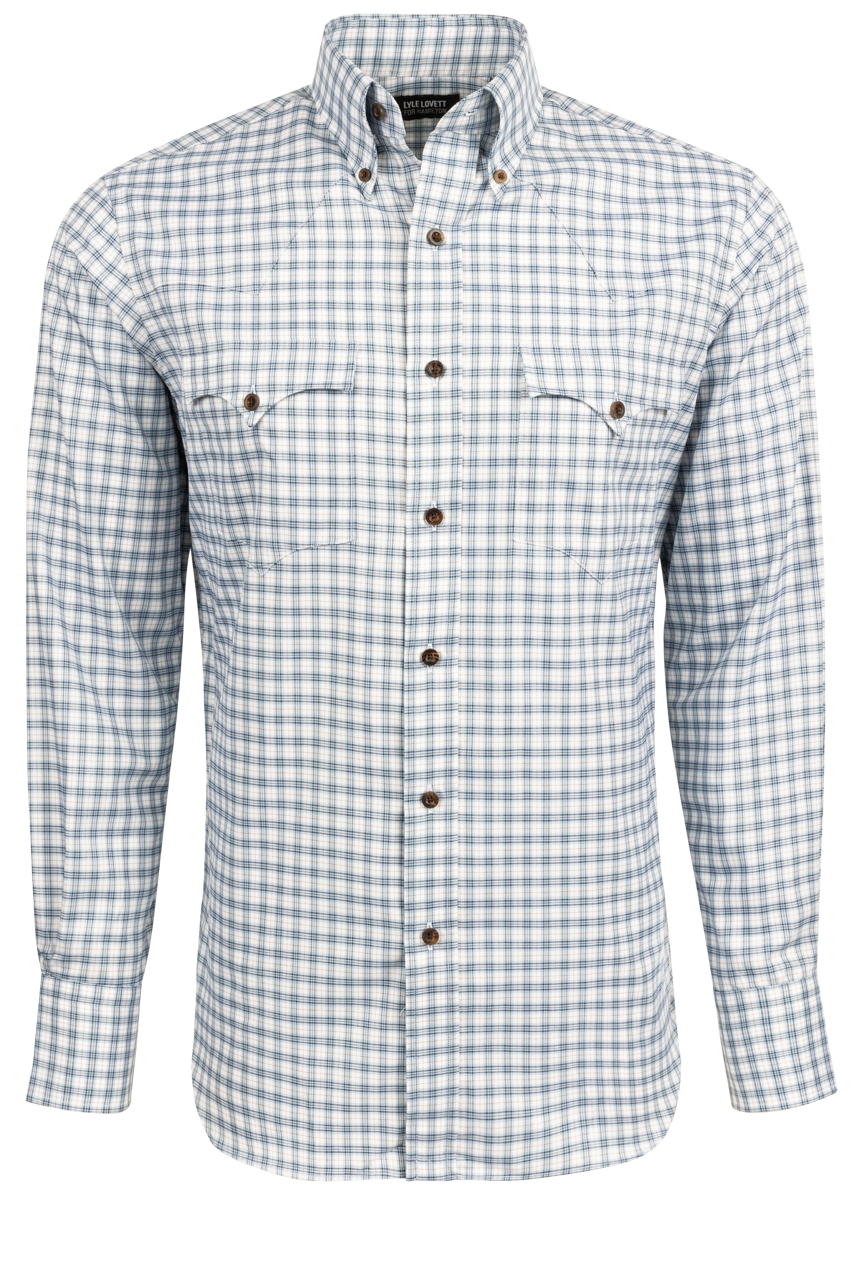 Lyle Lovett for Hamilton Snap Front Shirt - Blue Check