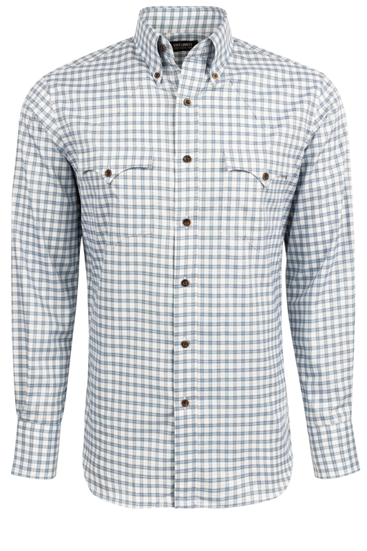 Lyle Lovett for Hamilton Snap Front Shirt - Blue Check