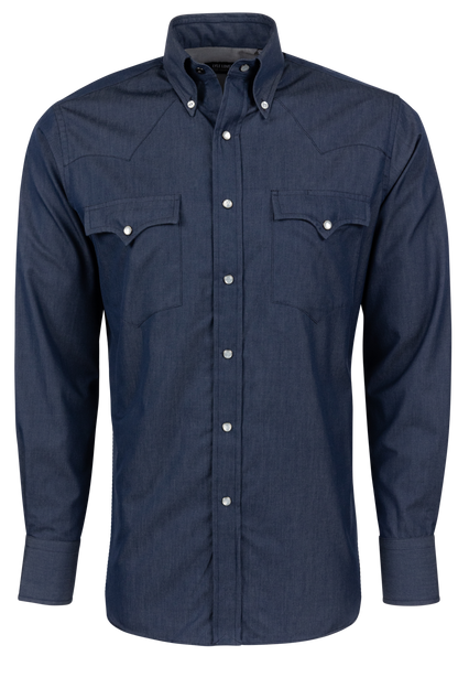 Lyle Lovett for Hamilton Snap Front Shirt - Navy Denim