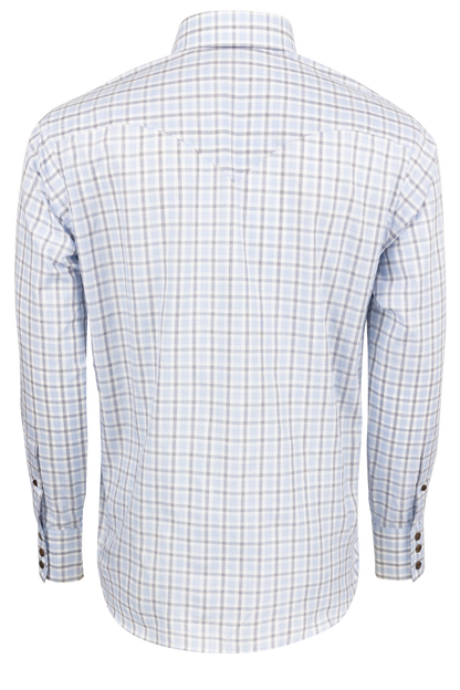 Lyle Lovett for Hamilton Button-Front Shirt - Navy Check