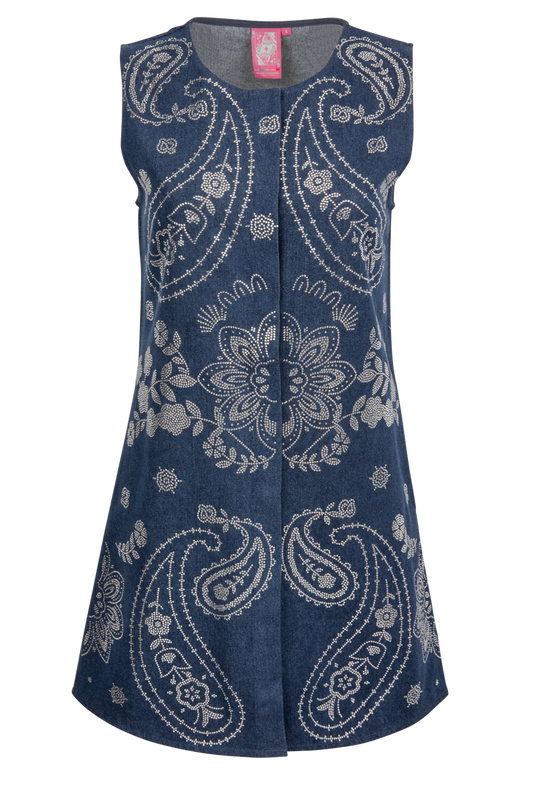 Queen of Sparkles Denim Tank Dress