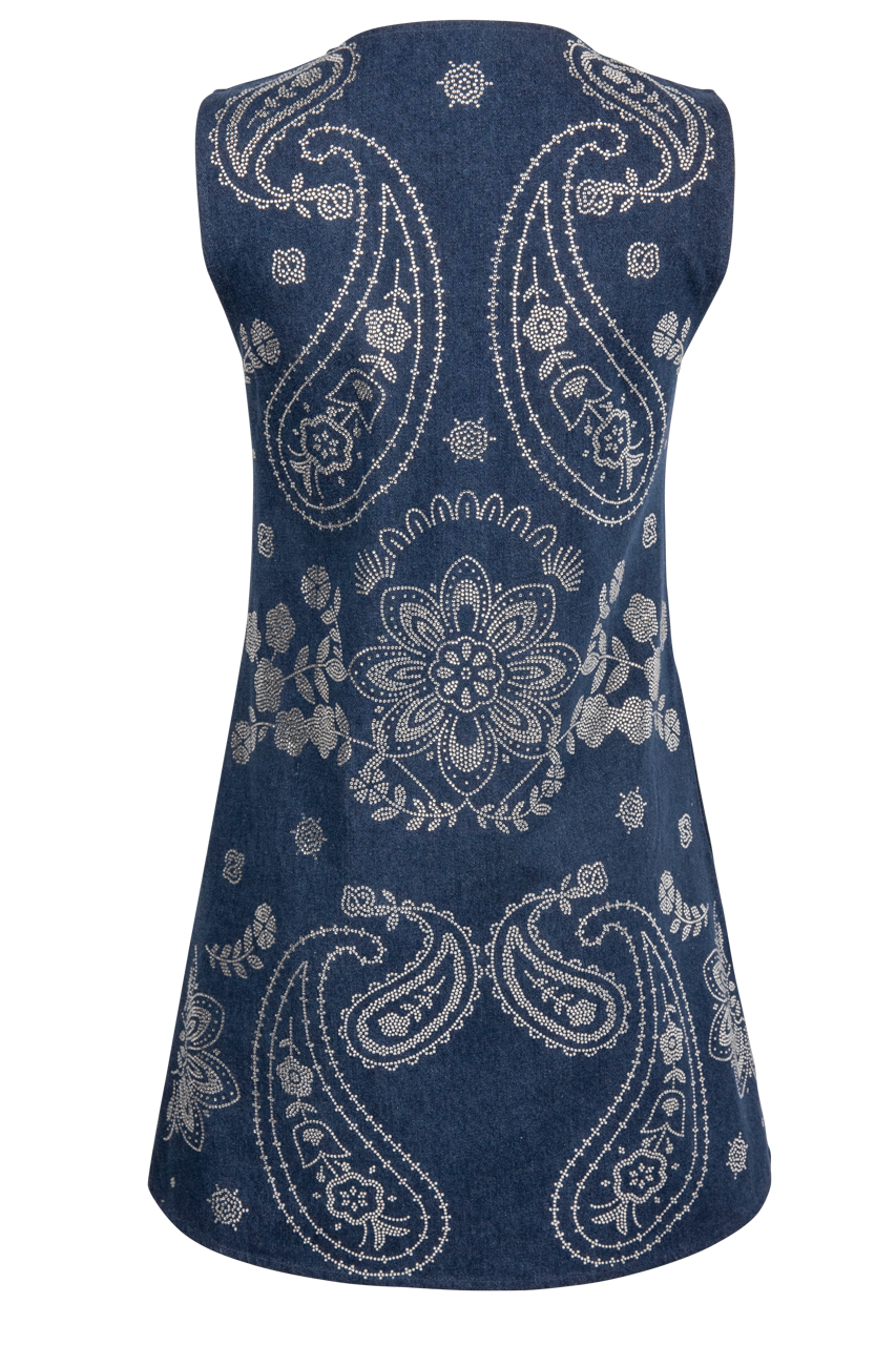 Queen of Sparkles Denim Tank Dress