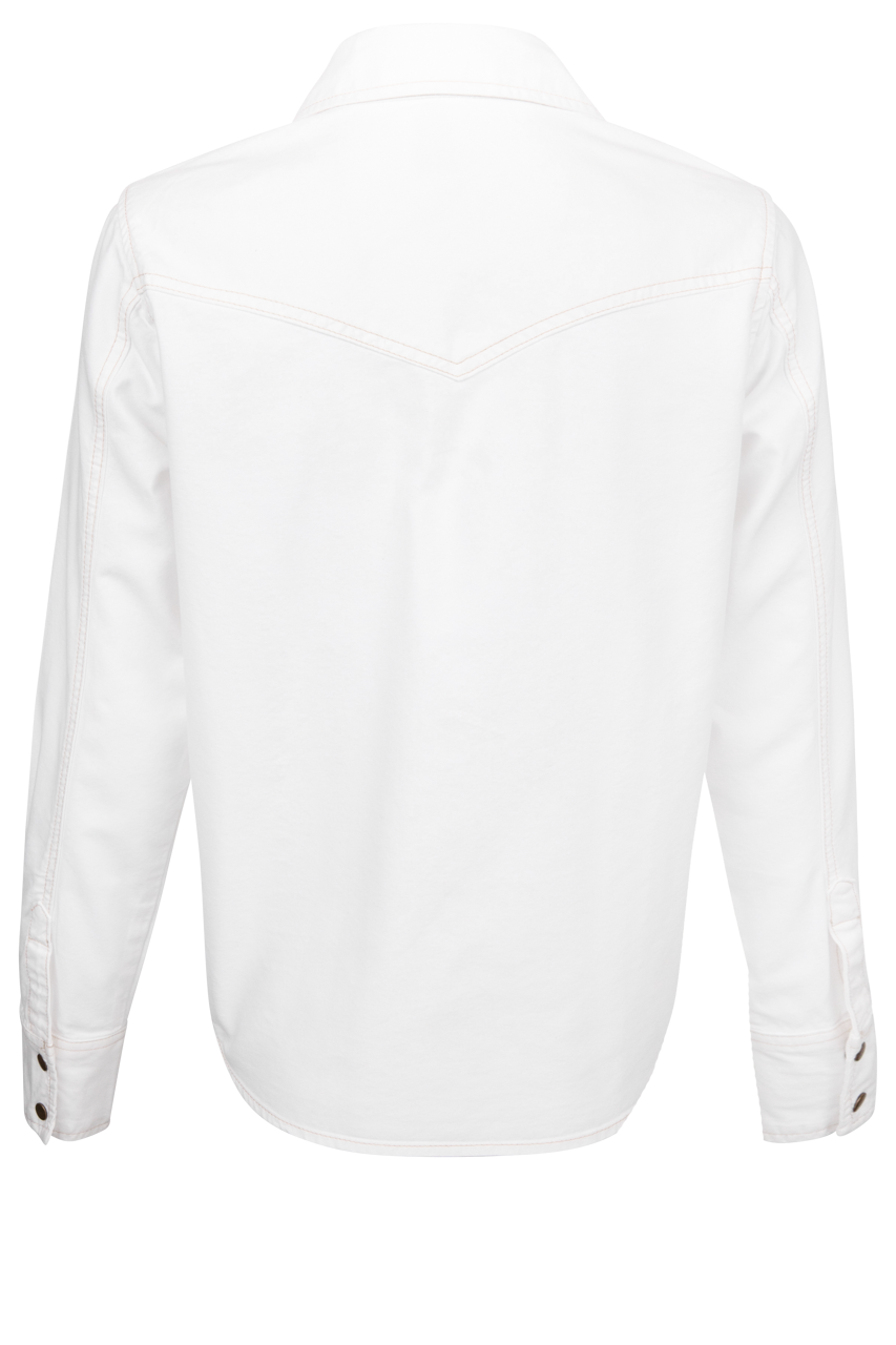 Stetson Women's Classic White Denim Blouse