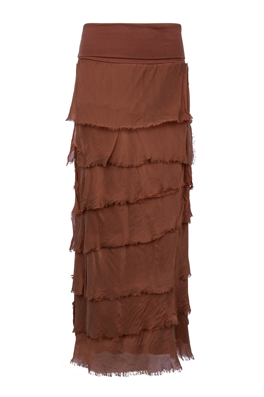 Gigi Torn Silk Skirt