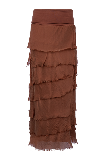 Gigi Torn Silk Skirt