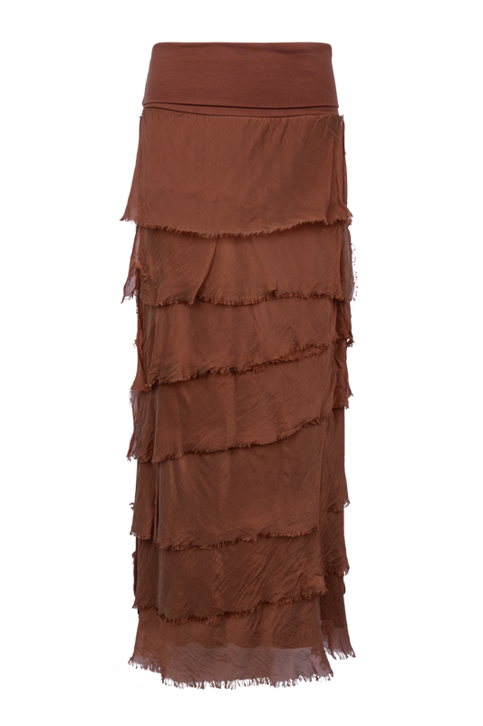 Gigi Torn Silk Skirt