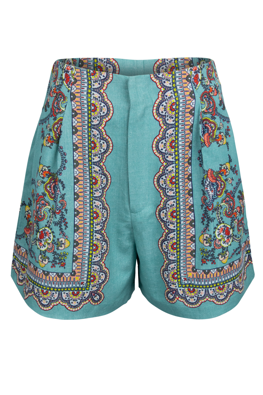 Noelle Paisley Print Shorts
