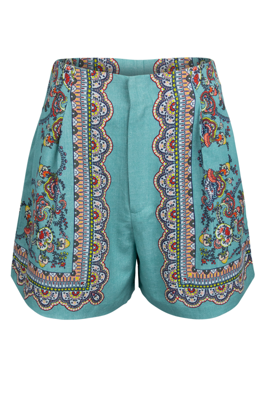 Noelle Paisley Print Shorts