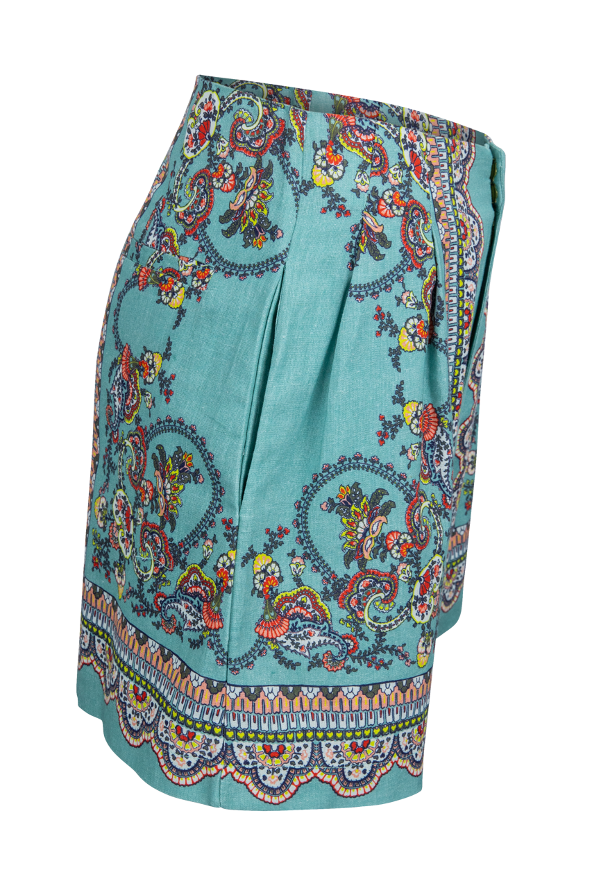 Noelle Paisley Print Shorts