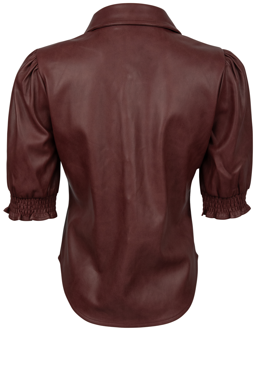 Dolce Cabo Vegan Leather Short Sleeve Top
