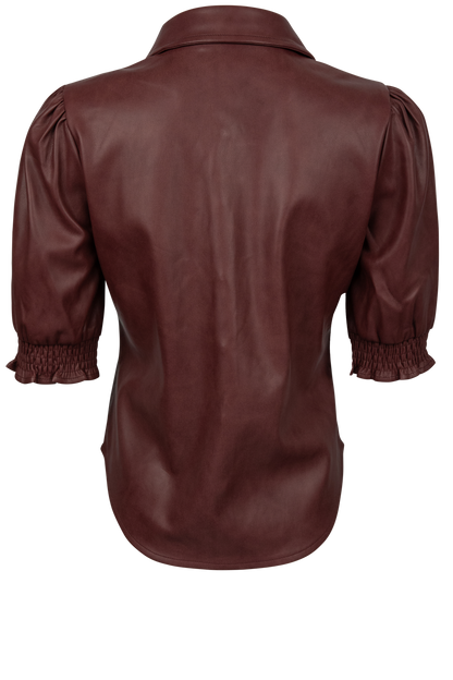 Dolce Cabo Vegan Leather Short Sleeve Top
