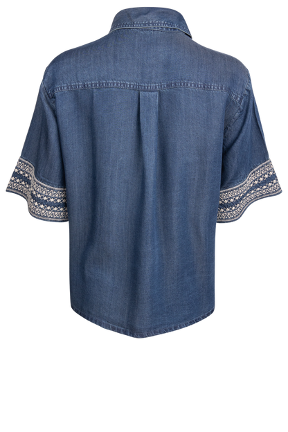 Johnny Was Denim Kimono Shirt