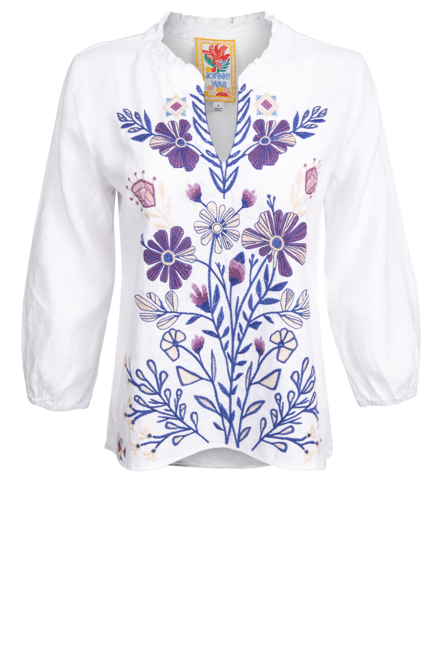 Johnny Was Ruffle Field Blouse