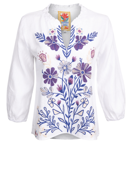 Johnny Was Ruffle Field Blouse