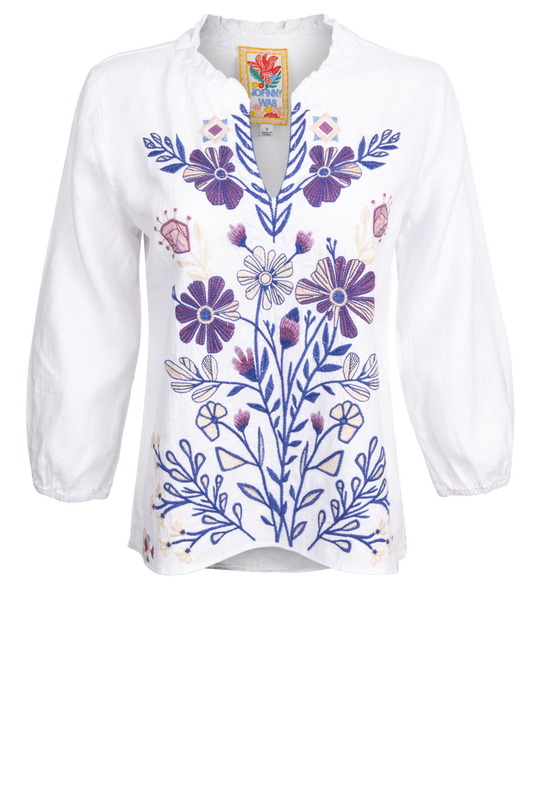 Johnny Was Ruffle Field Blouse