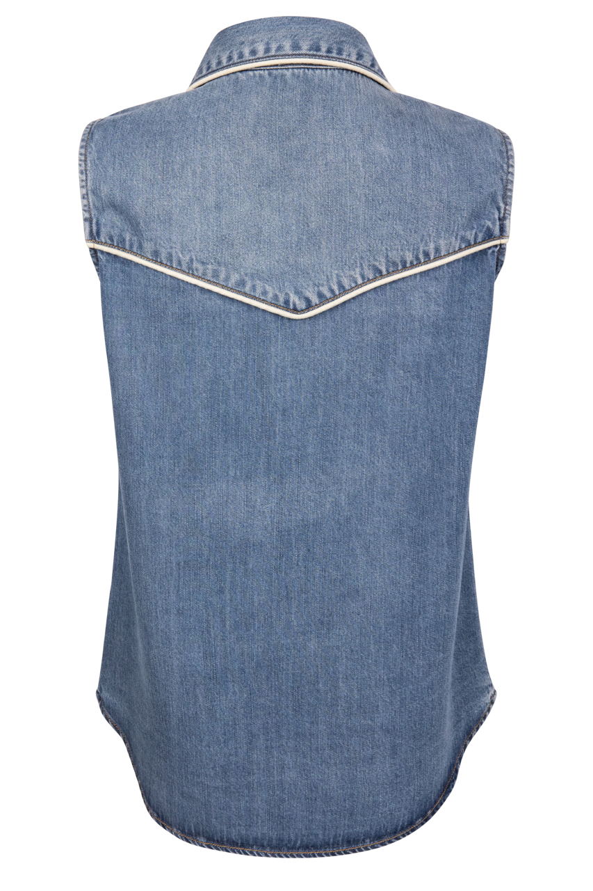 Stetson Women's Sleeveless Denim Blouse