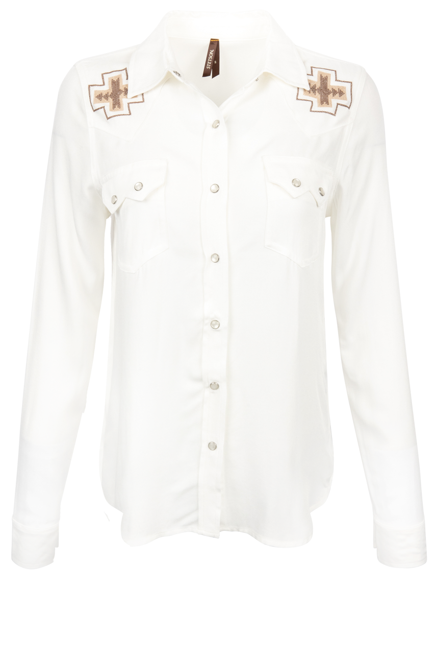 Stetson Aztec Embroidered Snap Shirt