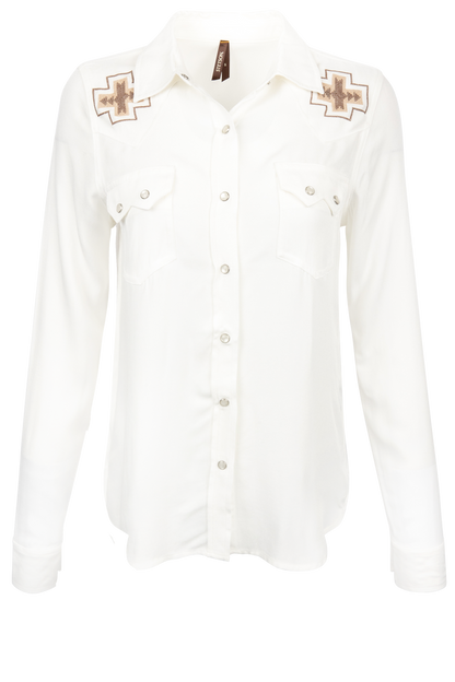 Stetson Aztec Embroidered Snap Shirt