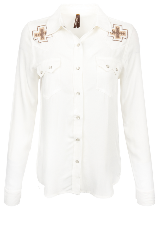 Stetson Aztec Embroidered Snap Shirt