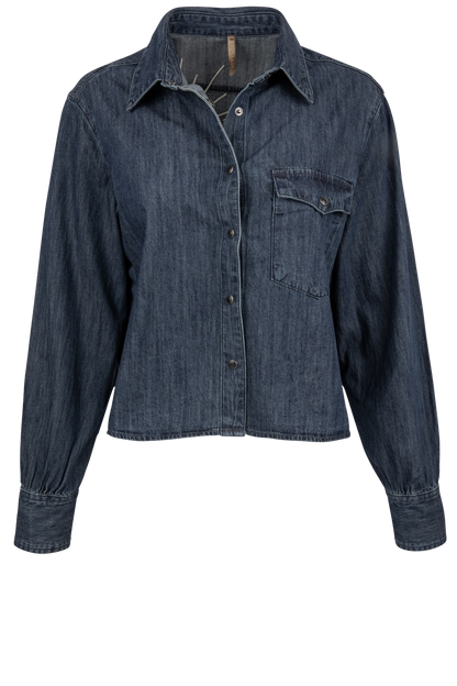 Stetson Women's Cropped Dark Denim Blouse