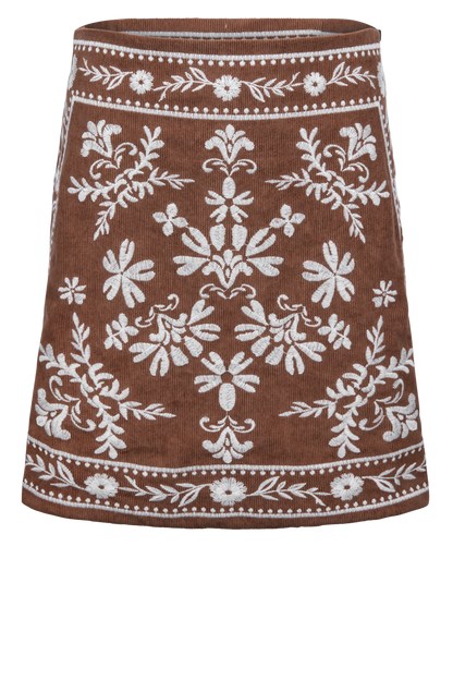 Love Wednesday Montana Embroidered Mini Skirt