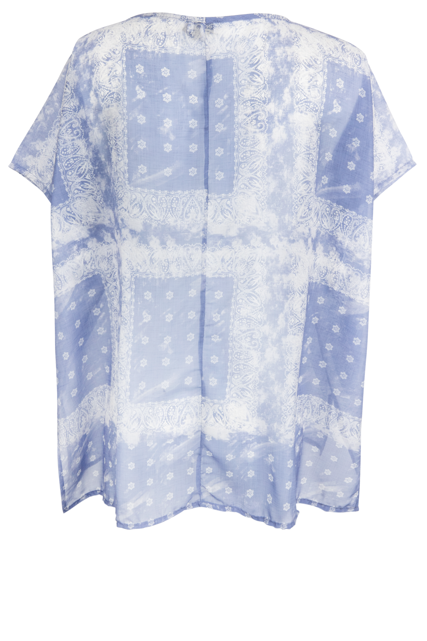 Tasha Polizzi Bandana Print Poncho Top