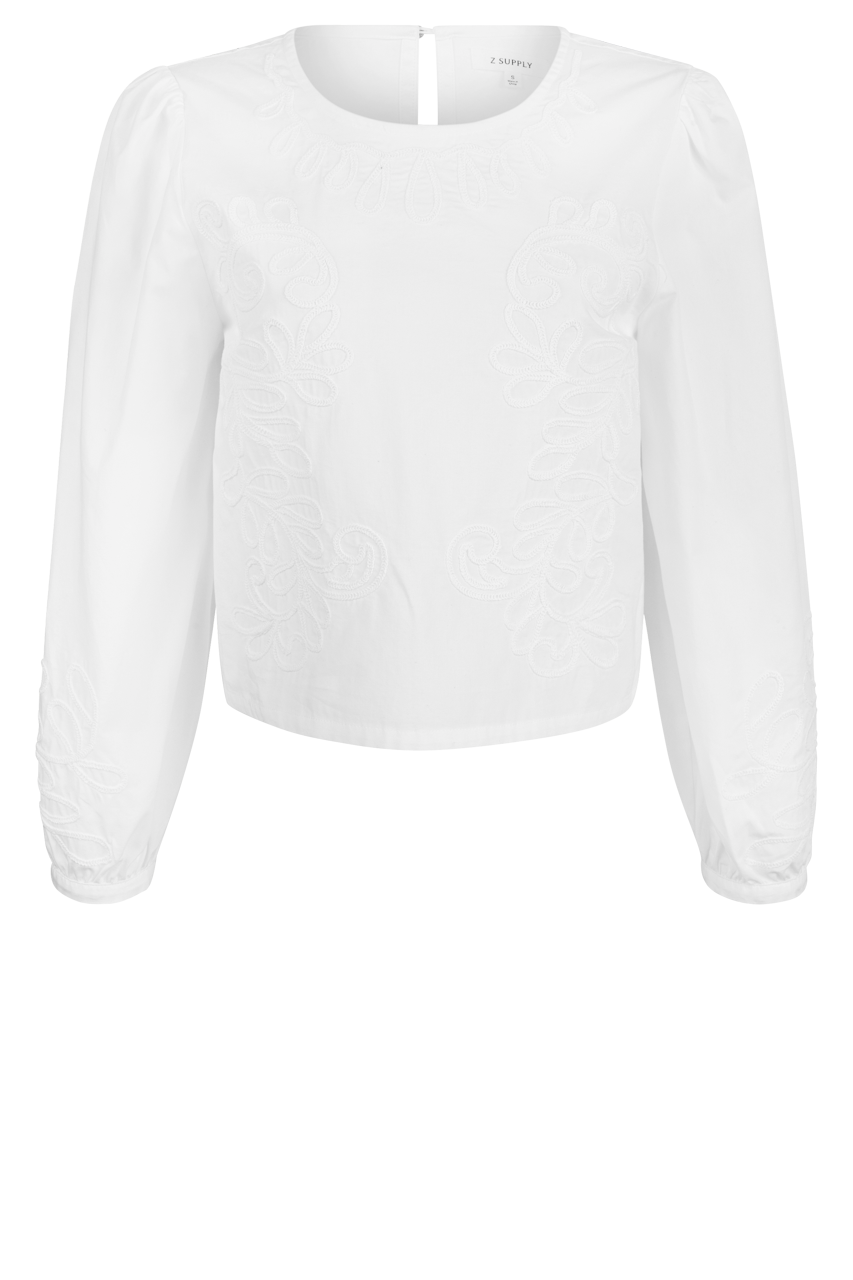 Z Supply Tatiana Embroidered Crop Top
