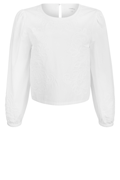 Z Supply Tatiana Embroidered Crop Top