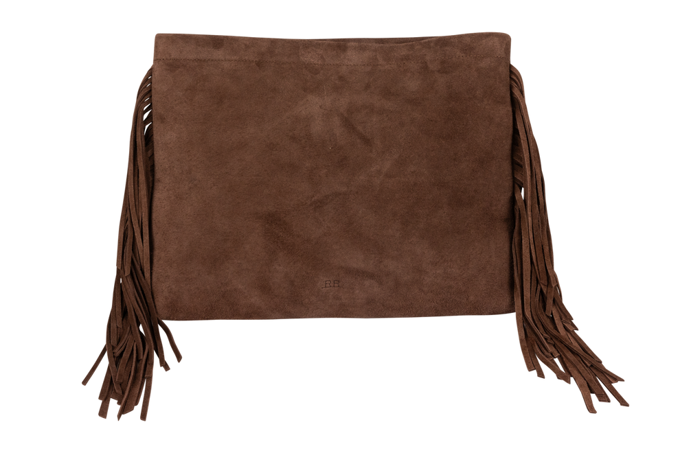 Range Revolution Western Suede Oversize Fringe Clutch | Pinto Ranch
