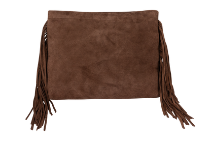 Range Revolution Suede Oversize Fringe Clutch