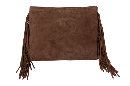 Range Revolution Suede Oversize Fringe Clutch