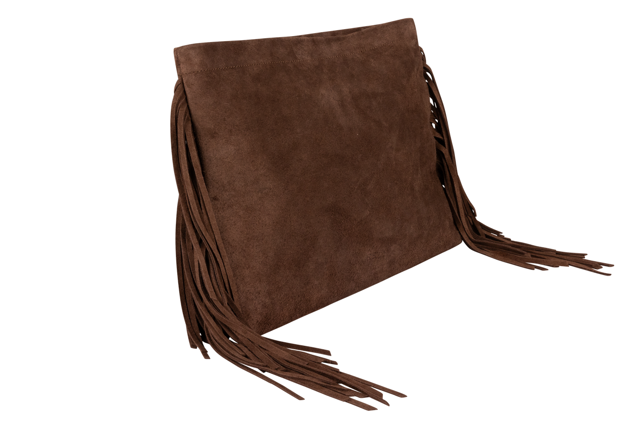 Range Revolution Suede Oversize Fringe Clutch