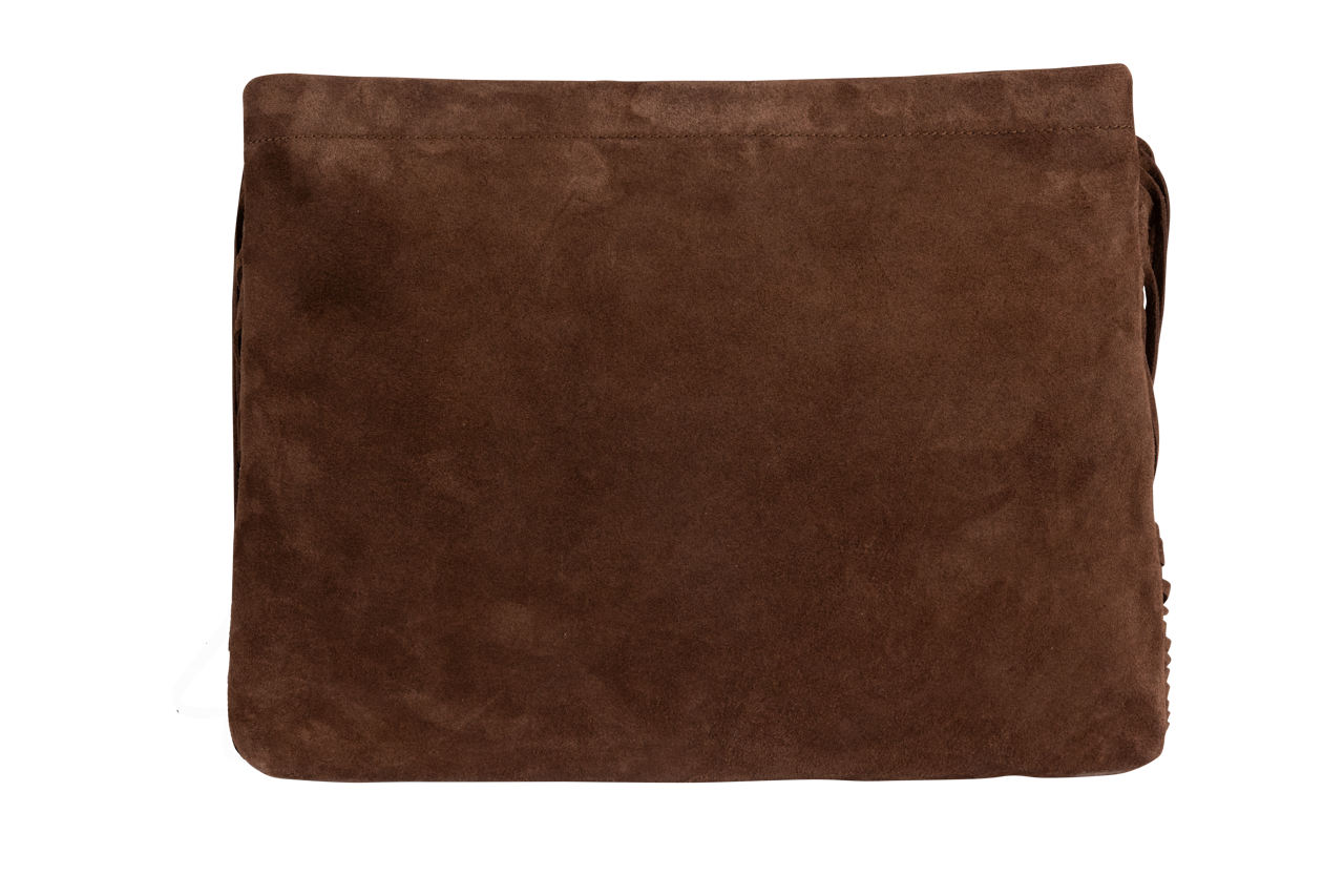 Range Revolution Suede Oversize Fringe Clutch