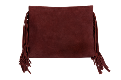 Range Revolution Suede Oversize Fringe Clutch