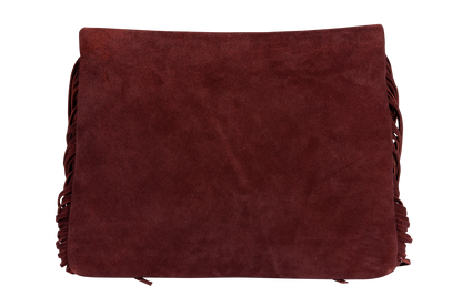 Range Revolution Suede Oversize Fringe Clutch