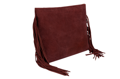 Range Revolution Suede Oversize Fringe Clutch