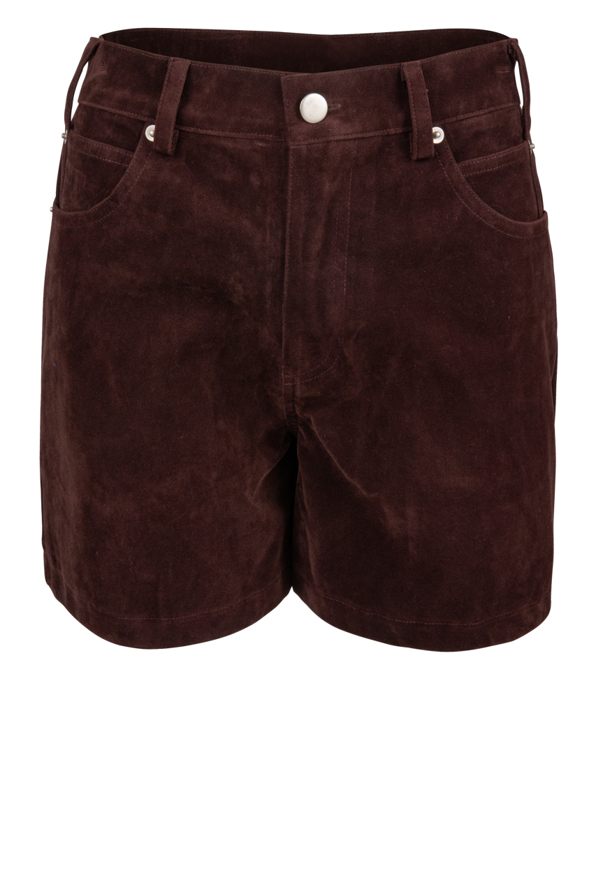 Raisonnel Brown Suede Shorts