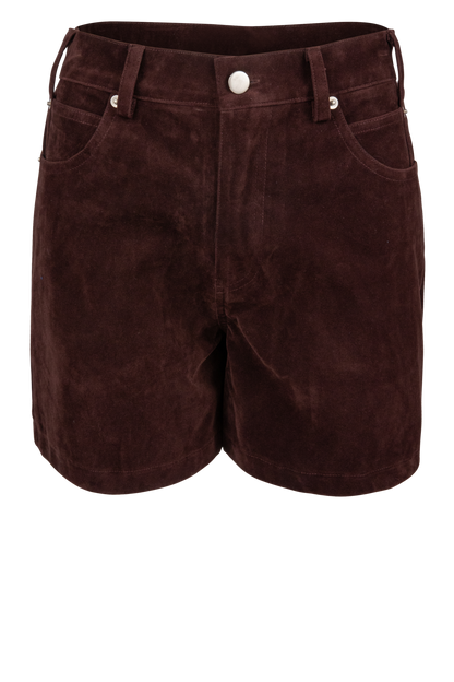 Raisonnel Brown Suede Shorts