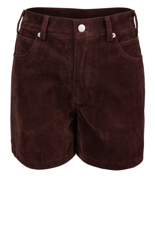 Raisonnel Brown Suede Shorts