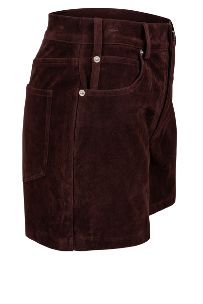 Raisonnel Brown Suede Shorts