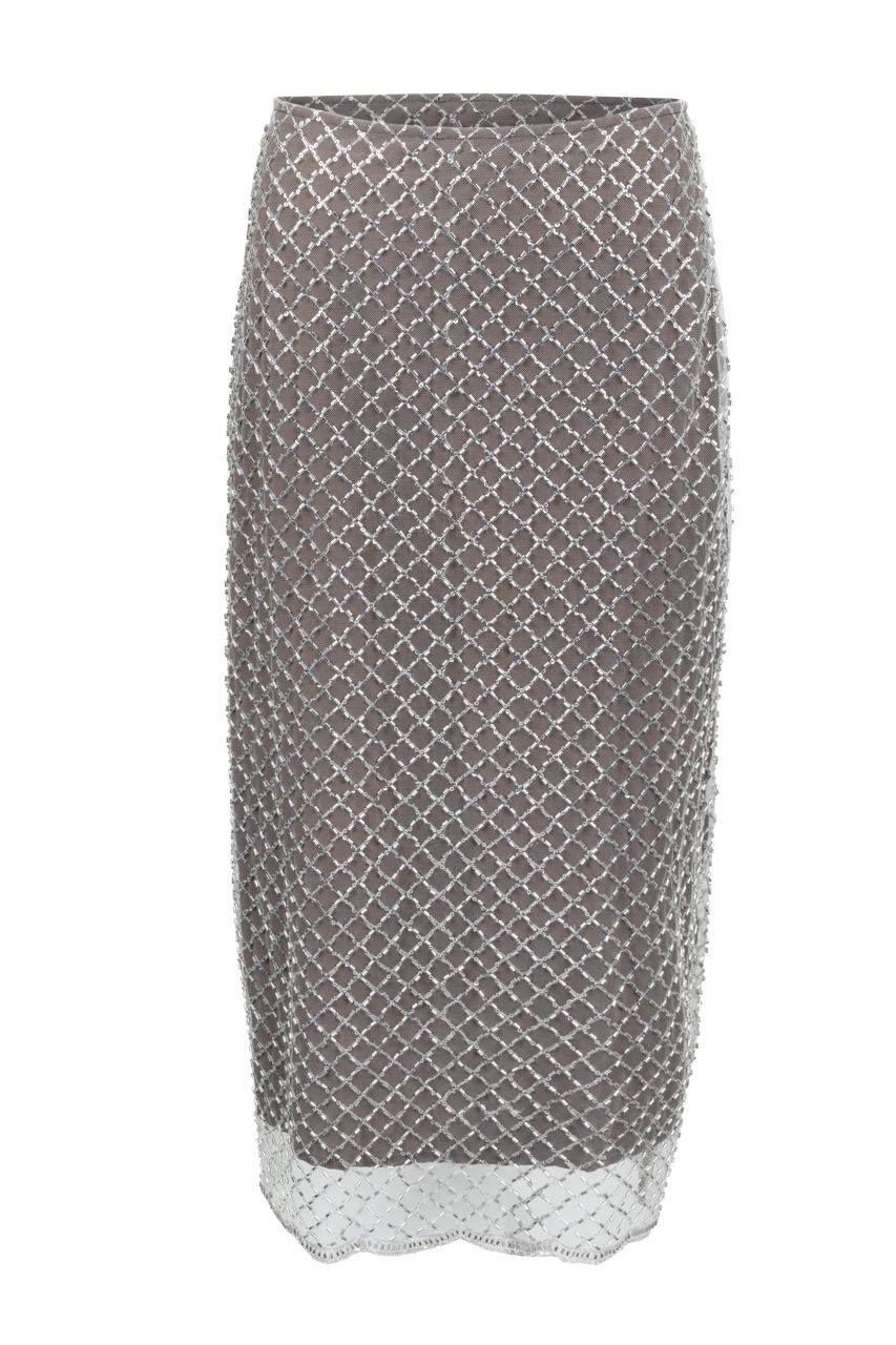 Raisonnel Sequin Mesh Midi Skirt