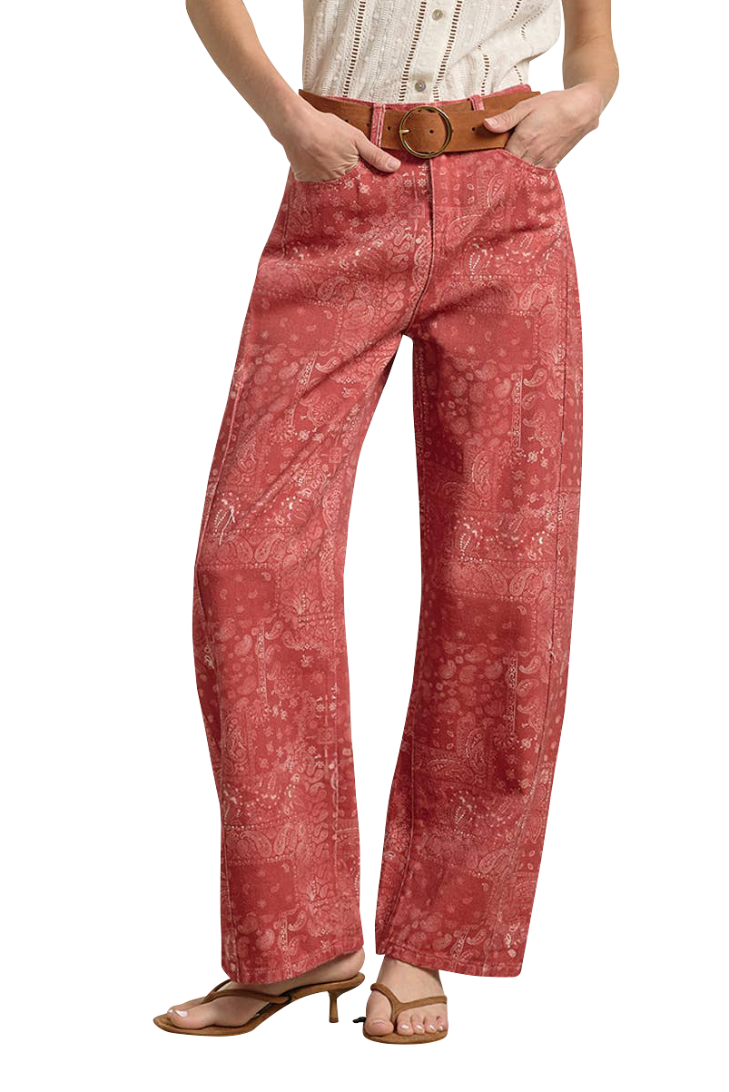 Raisonnel Bandana Print Wide Leg Pants
