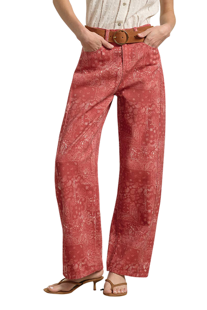 Raisonnel Bandana Print Wide Leg Pants