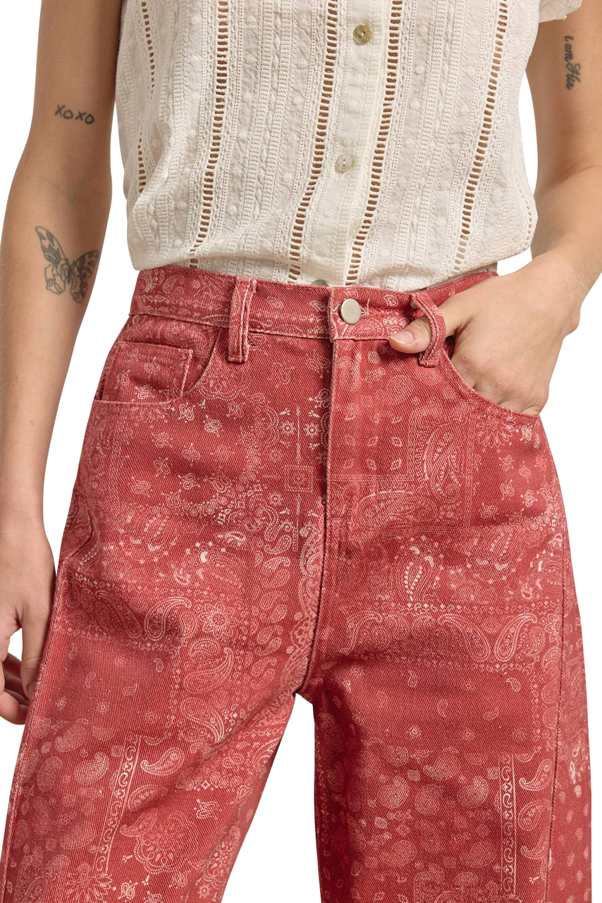 Raisonnel Bandana Print Wide Leg Pants